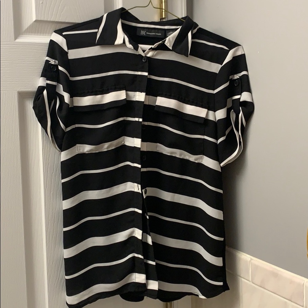 INC button up blouse